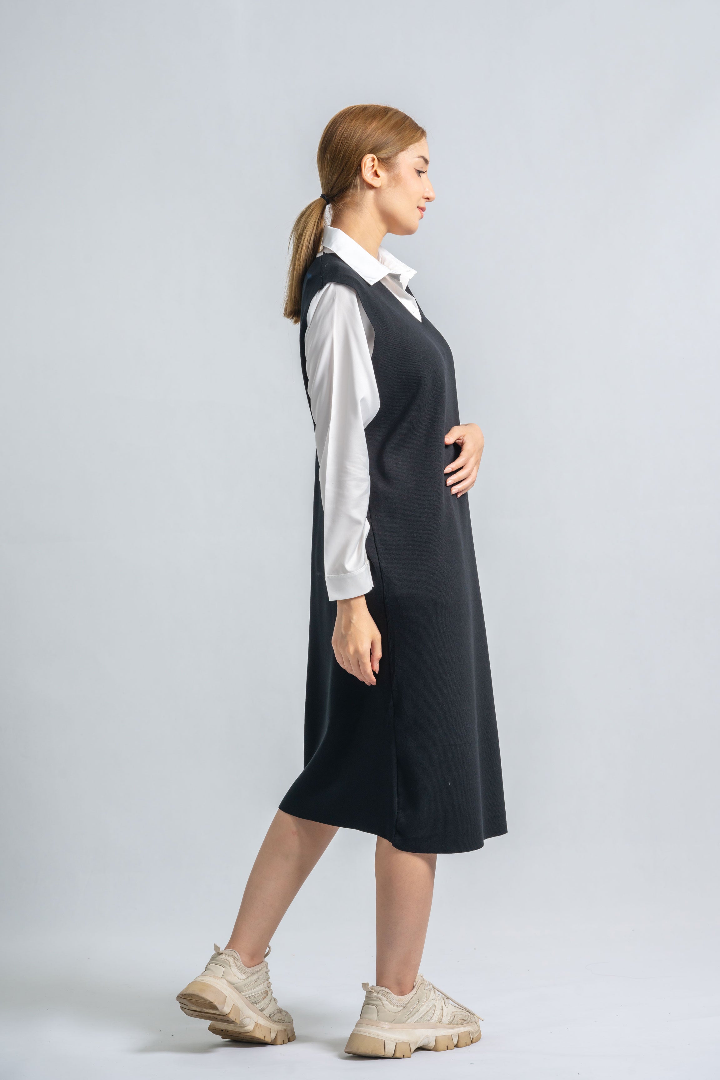 MIDI Knit Dress & Shirt | Matching Set